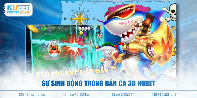 Sự sinh động trong bắn cá 3D KUBET